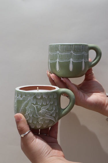 Michoacán Mug & Plate Set (sage green)