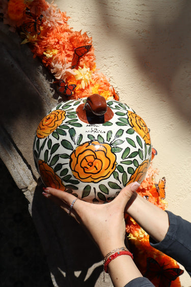 Cempasuchil | Handmade Mexican Ceramic Pumpkin