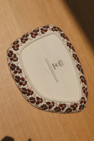 Brown Flores Elegante Serving Tray