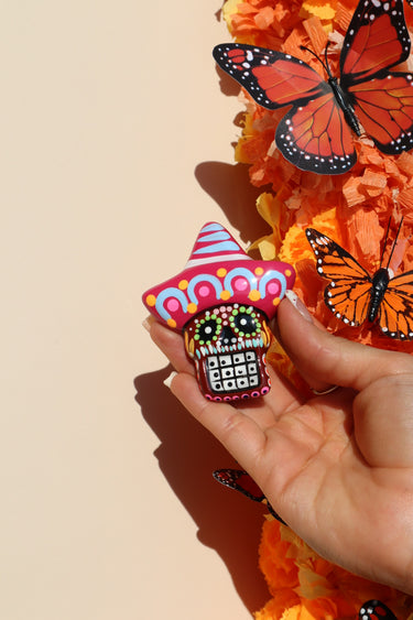 Skull Calavera Magnet (Guerrero, Mexico) (Colors & Designs Vary)