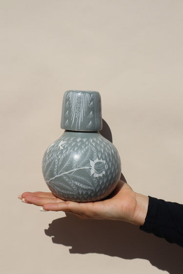 Carafe (Grey) | Michoacán, Mexico Traditional Pottery