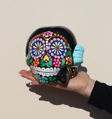 Jacinta Calavera - Brown Base (Decorative Figurine) | Dia de Muertos