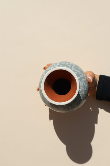 Mini Vase (Grey) | Michoacán, Mexico Traditional Pottery