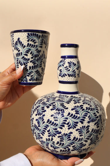 Modern Artisan Mexican Cántaro (Blue Style A)