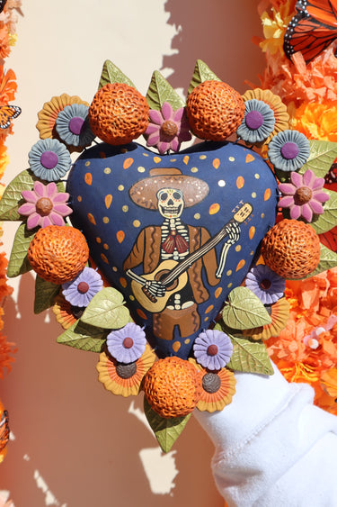 Corazón Mariachi | Handmade Mexican Día de Muertos Wall Decor