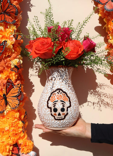 Dia de Muertos Calavera Talavera Vase