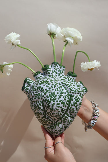 Talavera Corazón Wall Hanging (Green) (Heart)