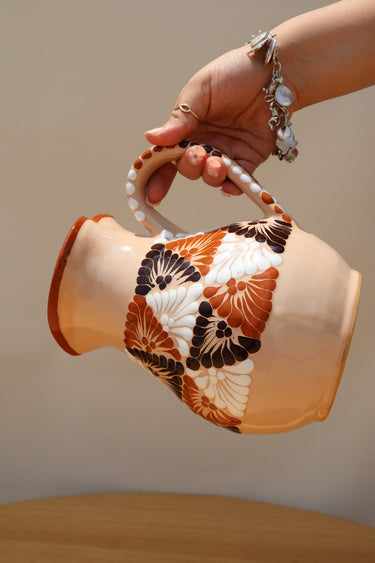 Puebla Talavera Pitcher (Brown Tones)