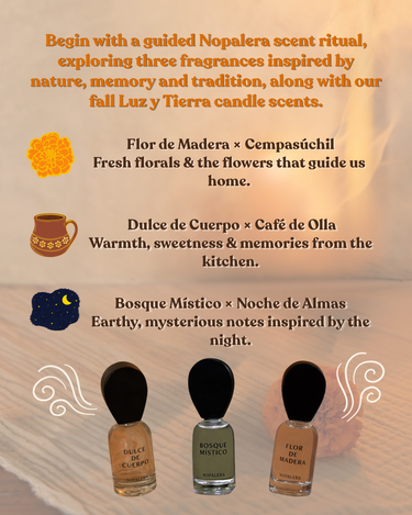 Workshop | Entre Aromas y Recuerdos | Luz y Tierra × Nopalera | Candle Making Experience + Scent Experience