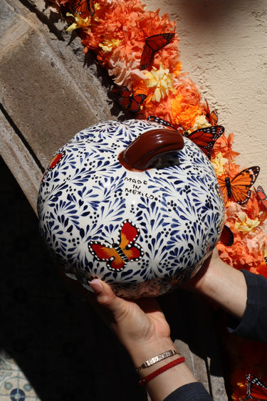 Azul Antiguo | Handmade Mexican Ceramic Pumpkin