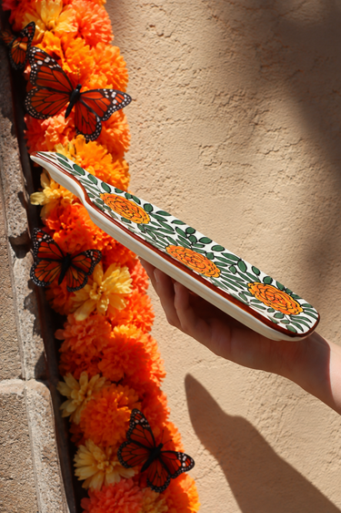 Cempasuchil | Handmade Mexican Ceramic Spoon Rest