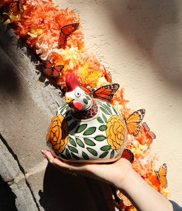 Gallinita (Cempasúchil) 🧡 | Handmade Mexican Ceramic Chicken