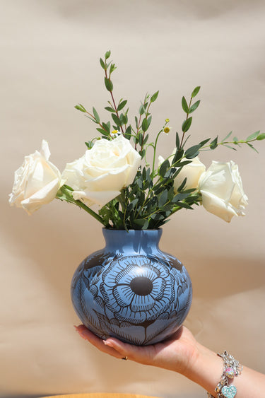 Ancestral Michoacán Vase (blue)