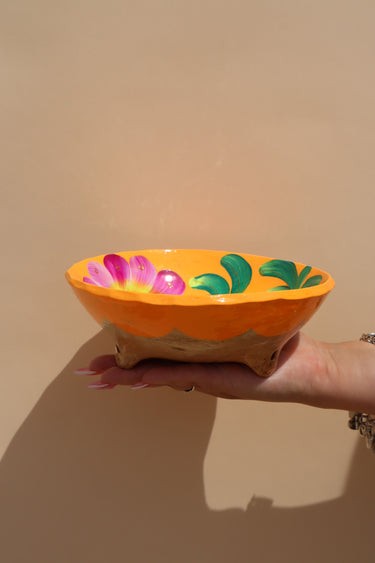 Guerrero Salsa Bowl (Orange) (flower designs vary)