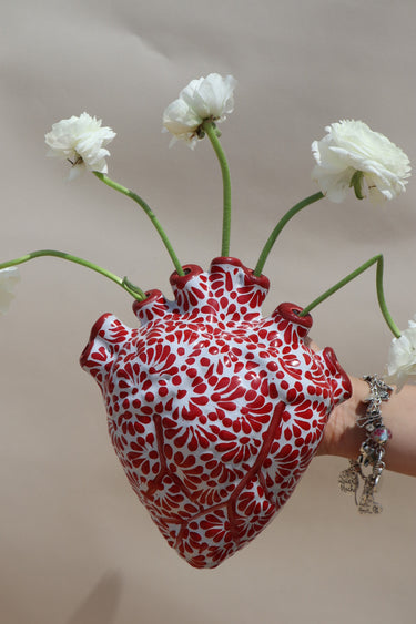 Talavera Corazón Wall Hanging (Red) (Heart)