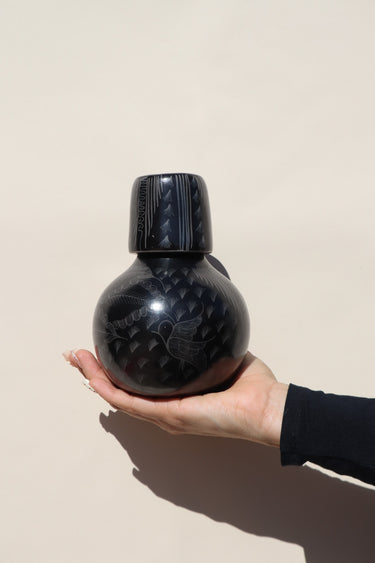 Carafe (Black) | Michoacán, Mexico Traditional Pottery
