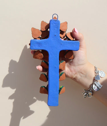 Religious Cross #6 | Colorful & Handmade Barro