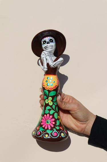 Catrina - Brown Base (Decorative Figurine) | Dia de Muertos