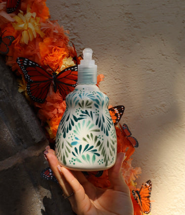Verde Tranquilo | Handmade Mexican Ceramic Soap Dispenser