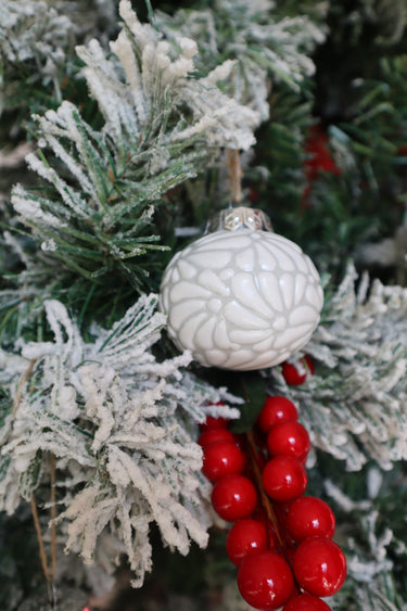 Puebla - Ornament (White/Grey)