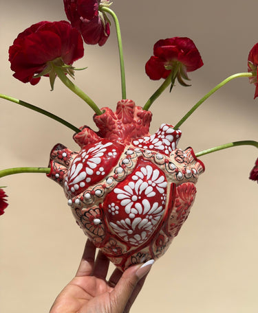 Talavera Corazón Wall Hanging (Red)