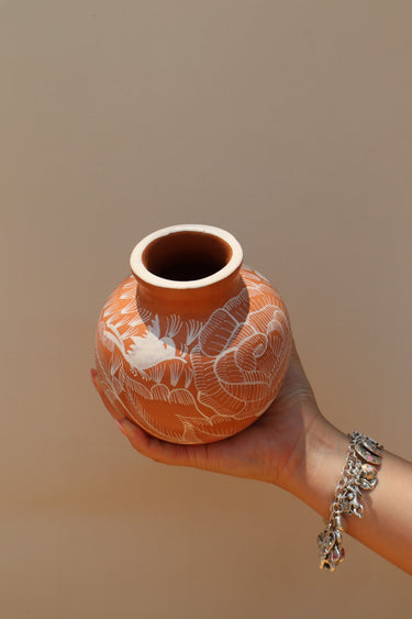 Ancestral Michoacán Vase (orange small)