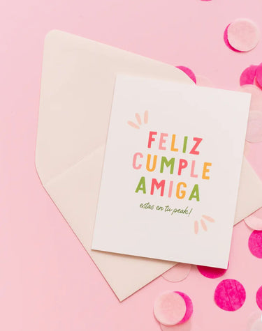 Feliz Cumple Amiga - Spanish Card & Friendship Card