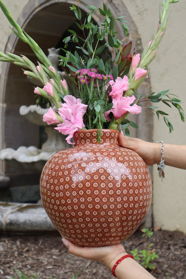 Michoacán Sphere Vase - Brown