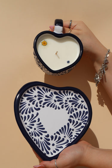 Un dia en Puebla (Plate & Heart Mug Set) 💙
