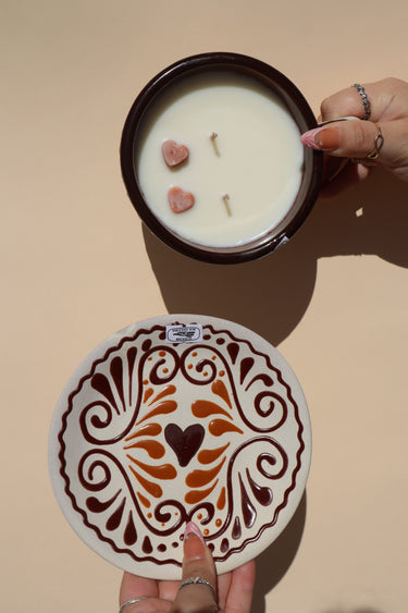 Taza Amor (Brown) (Plate & Mug Set)
