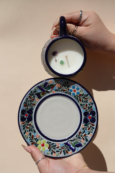 Jardín Mug & Plate Set Candle