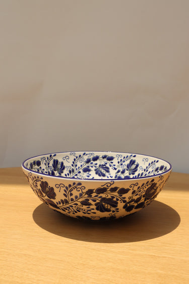 Blue Flores Elegante Large Bowl