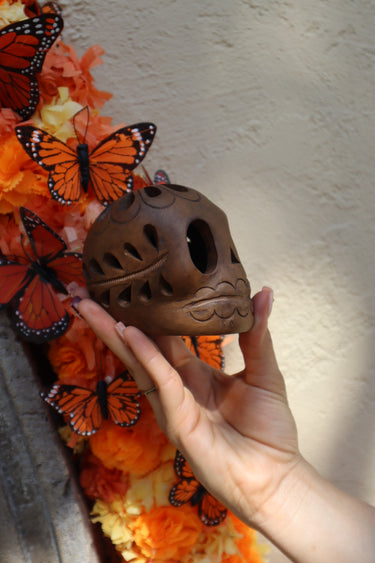Mini Barro Calavera | Handmade Oaxacan Clay Skull