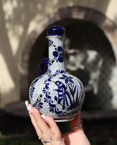 Cobalt Blue | Hand-Painted Ceramic Oil Dispenser | Handmade in Mexico