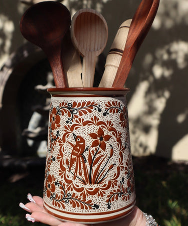 Canela | Ceramic Utensil Holder | Handmade in Mexico