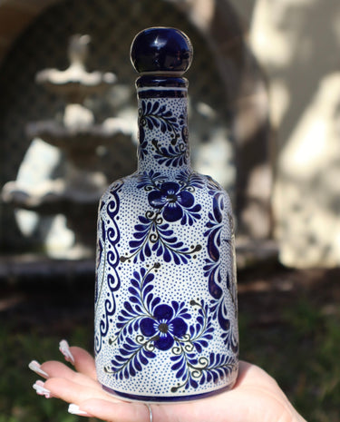 Cobalt Blue | Hand-Painted Ceramic Tequilero | Handmade in Mexico