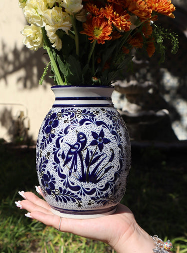 Cobalt Blue | Hand-Painted Ceramic Vase (Type B) | Handmade in Mexico