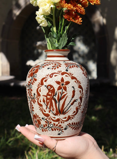 Canela | Hand-Painted Ceramic Vase (Type D) | Handmade in Mexico