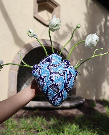 Talavera Corazón Wall Hanging (Blue Tones) (Heart)