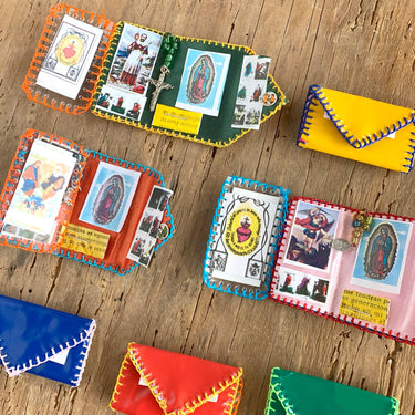 Mini Mexican Prayer Wallet- Cartera de Santos, Mexico